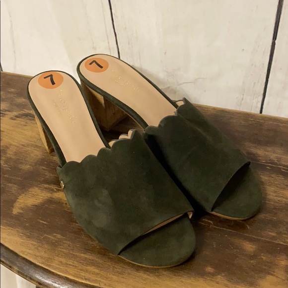 kate spade Shoes - Kate Spade green suede heels size 7